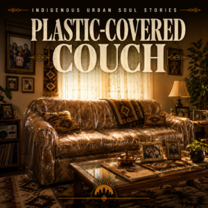 Plastic-Covered Couch